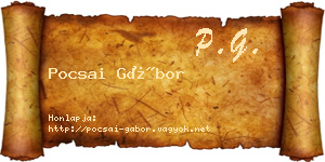 Pocsai Gábor névjegykártya